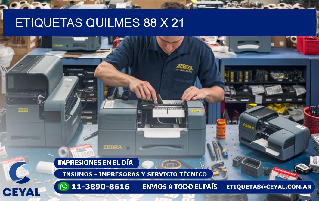 Etiquetas Quilmes 88 x 21