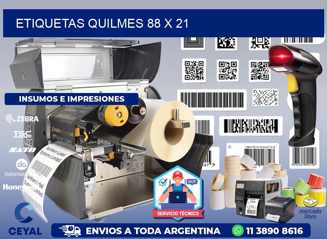 Etiquetas Quilmes 88 x 21