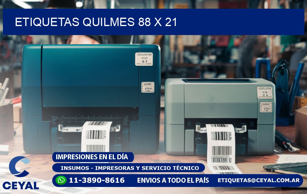 Etiquetas Quilmes 88 x 21