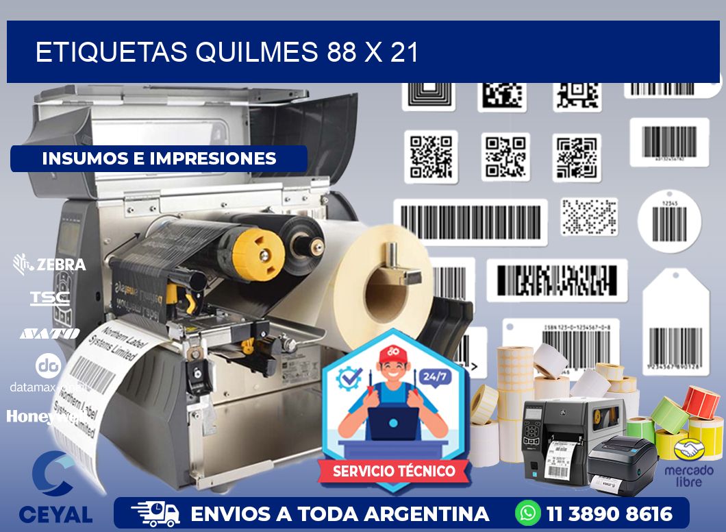 Etiquetas Quilmes 88 x 21