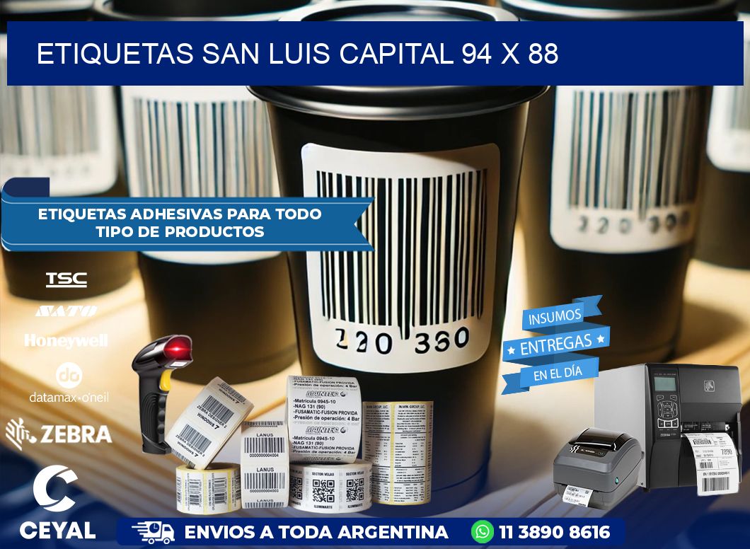 Etiquetas San Luis Capital 94 x 88