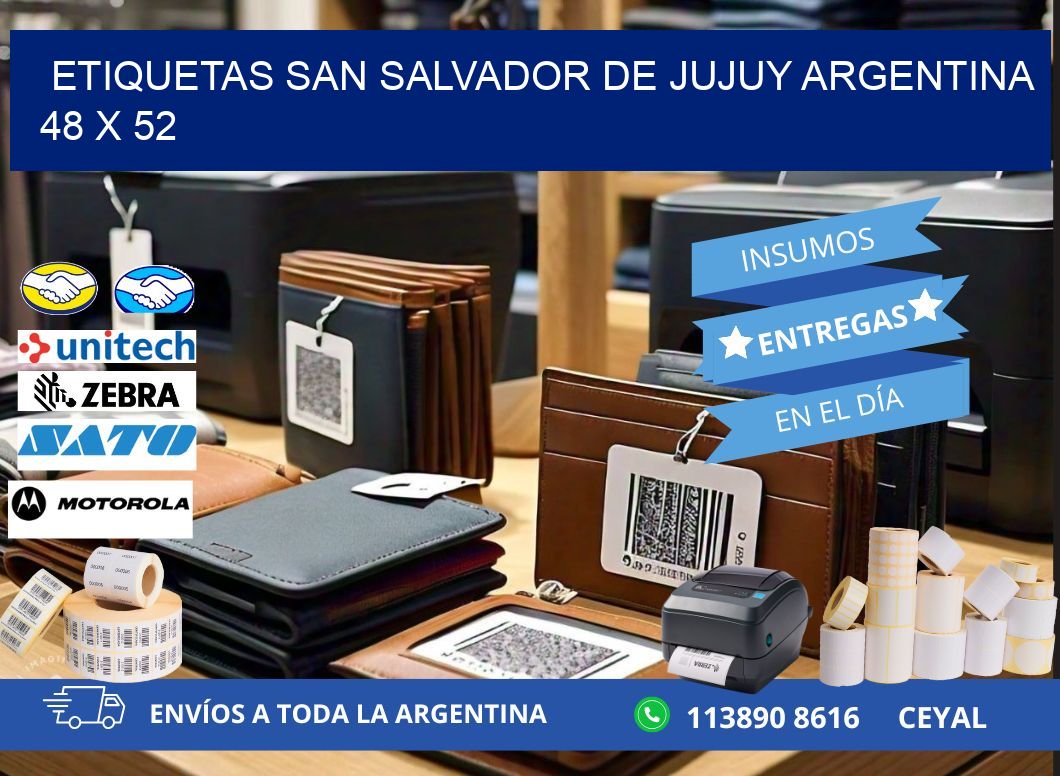 Etiquetas San Salvador de Jujuy Argentina 48 x 52