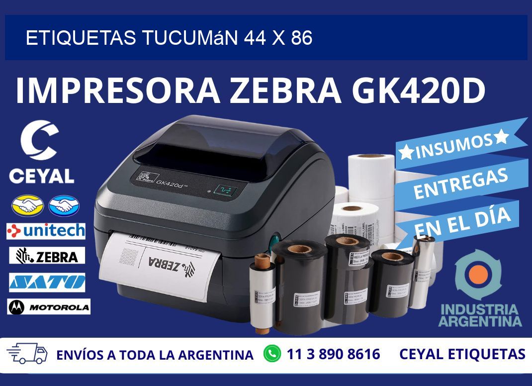 Etiquetas Tucumán 44 x 86