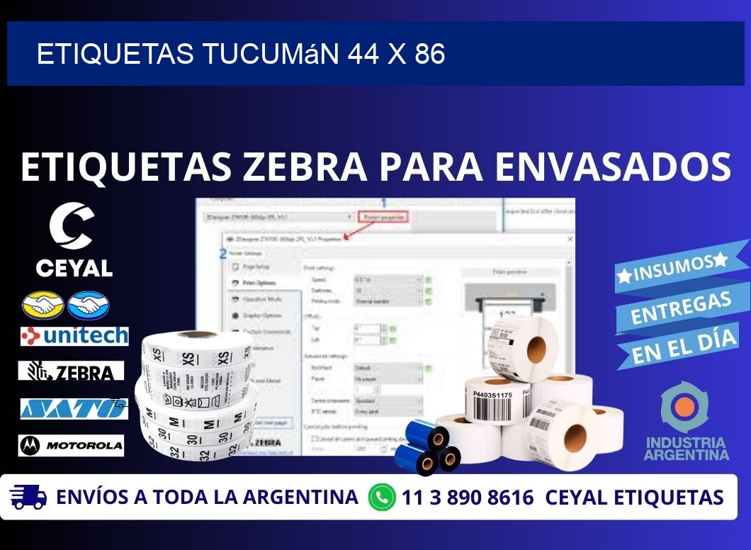 Etiquetas Tucumán 44 x 86