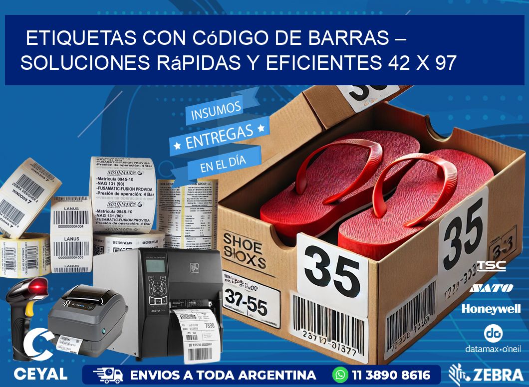 Etiquetas con Código de Barras – Soluciones Rápidas y Eficientes 42 x 97