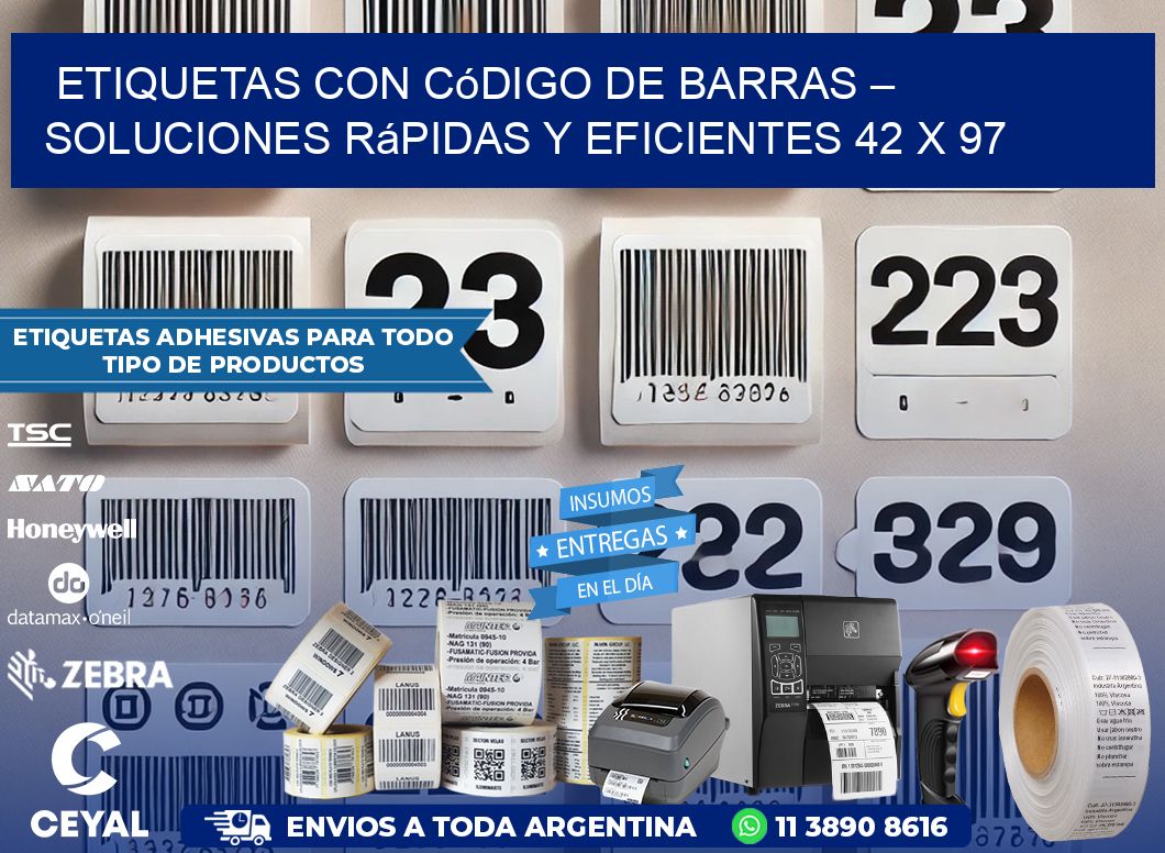 Etiquetas con Código de Barras – Soluciones Rápidas y Eficientes 42 x 97