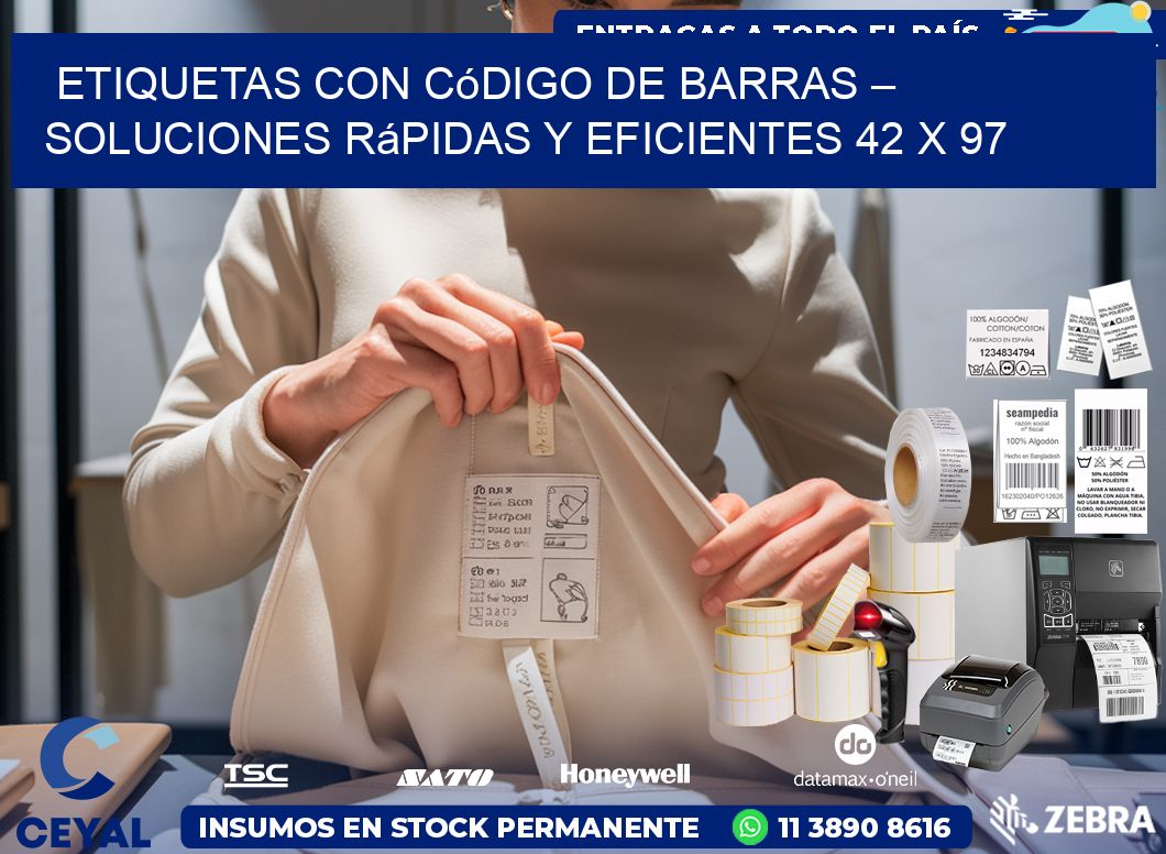 Etiquetas con Código de Barras – Soluciones Rápidas y Eficientes 42 x 97