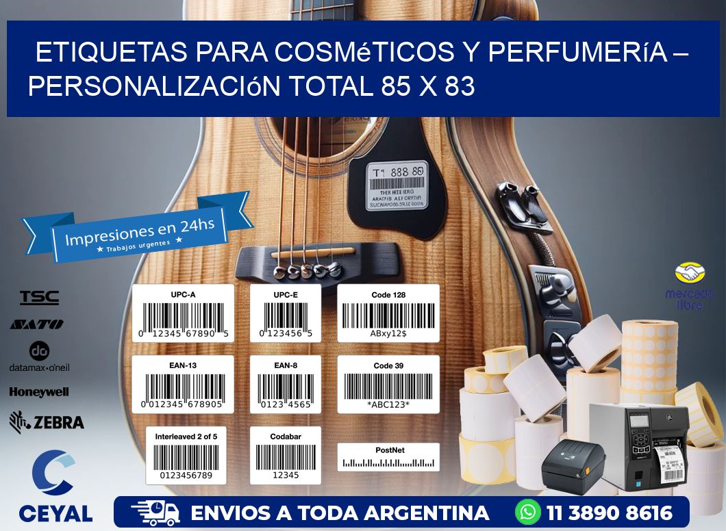 Etiquetas para Cosméticos y Perfumería – Personalización Total 85 x 83
