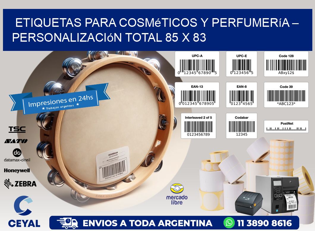 Etiquetas para Cosméticos y Perfumería – Personalización Total 85 x 83