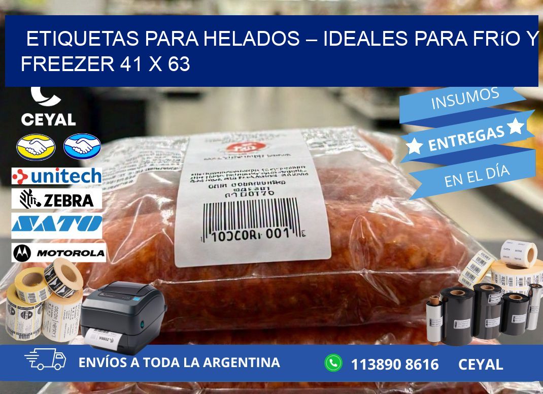 Etiquetas para helados – Ideales para frío y freezer 41 x 63