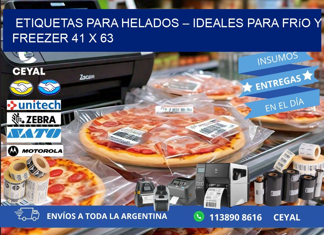 Etiquetas para helados – Ideales para frío y freezer 41 x 63