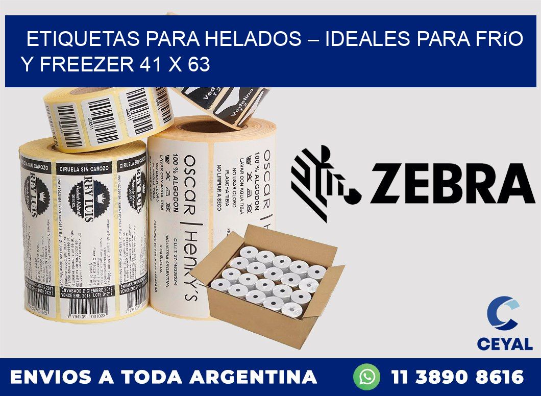 Etiquetas para helados – Ideales para frío y freezer 41 x 63