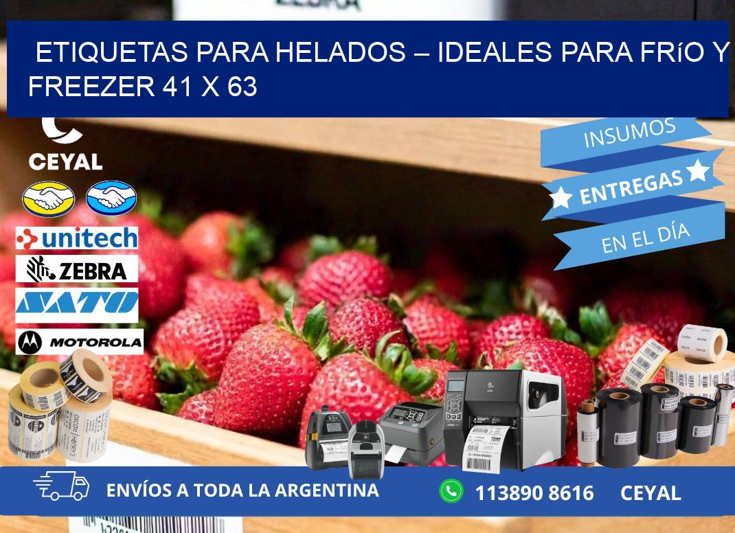 Etiquetas para helados – Ideales para frío y freezer 41 x 63