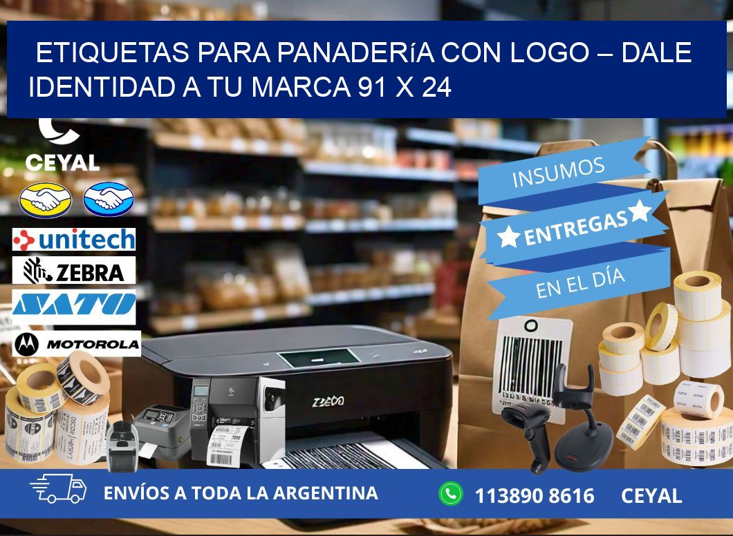 Etiquetas para panadería con logo – Dale identidad a tu marca 91 x 24