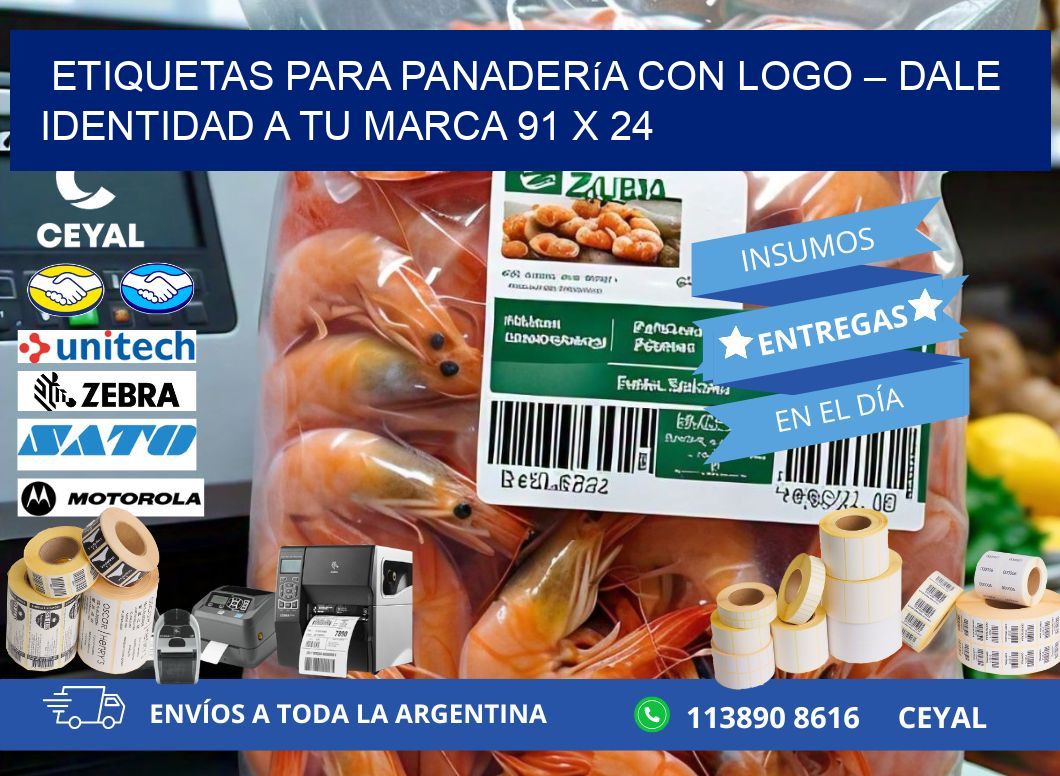 Etiquetas para panadería con logo – Dale identidad a tu marca 91 x 24