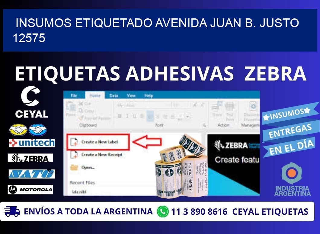 INSUMOS ETIQUETADO Avenida Juan B. Justo 12575