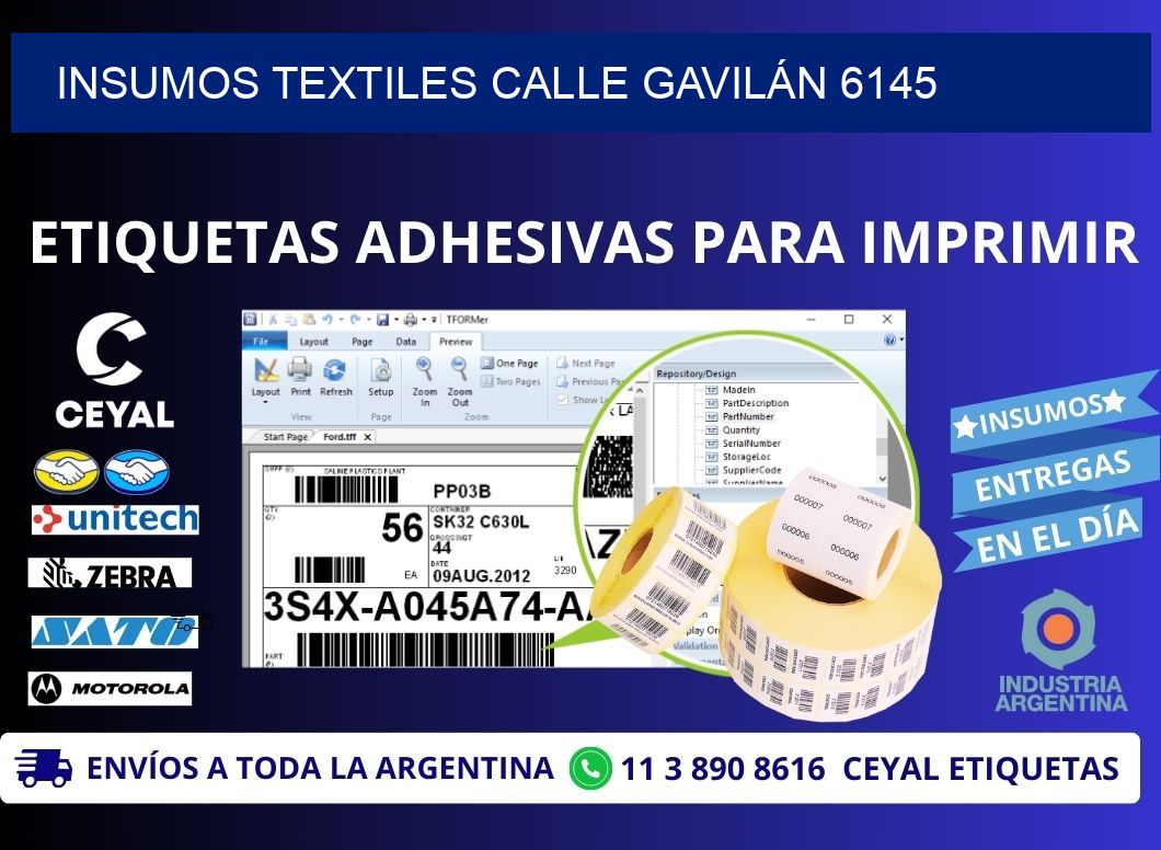 INSUMOS TEXTILES CALLE GAVILÁN 6145