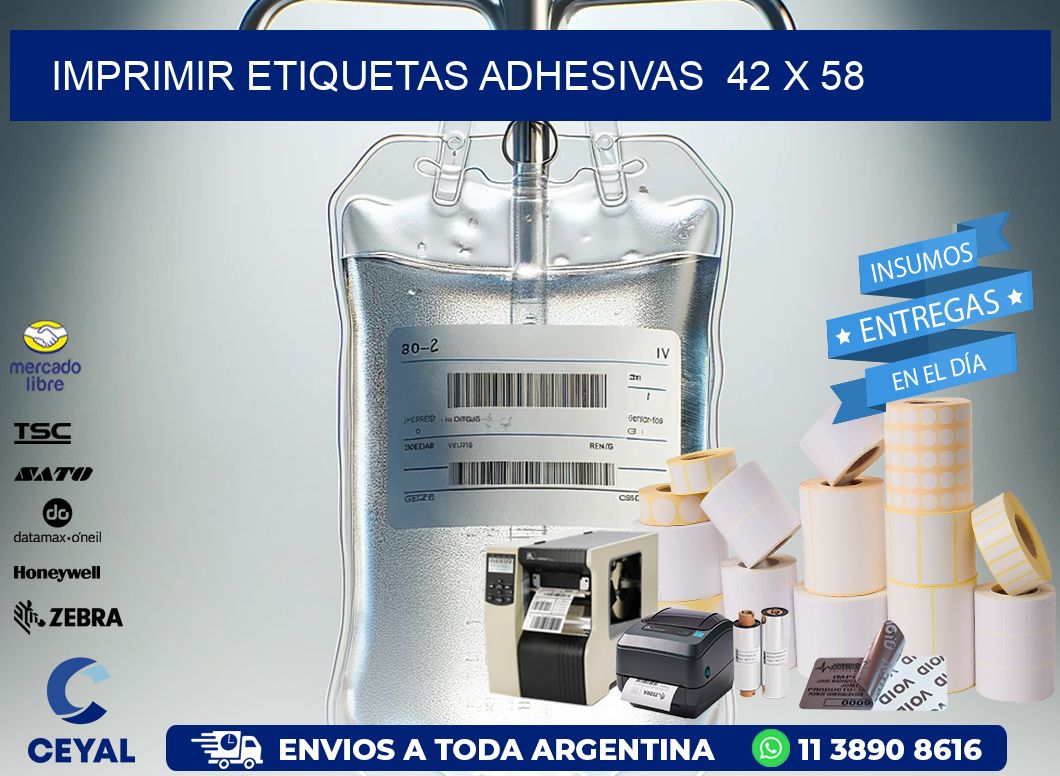 Imprimir Etiquetas adhesivas  42 x 58