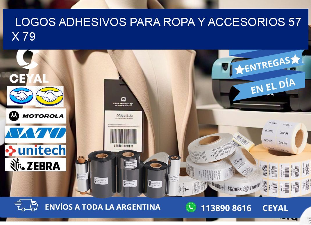 LOGOS ADHESIVOS PARA ROPA Y ACCESORIOS 57 x 79