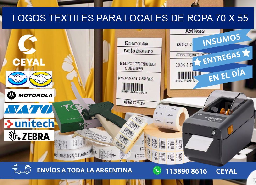 LOGOS TEXTILES PARA LOCALES DE ROPA 70 x 55