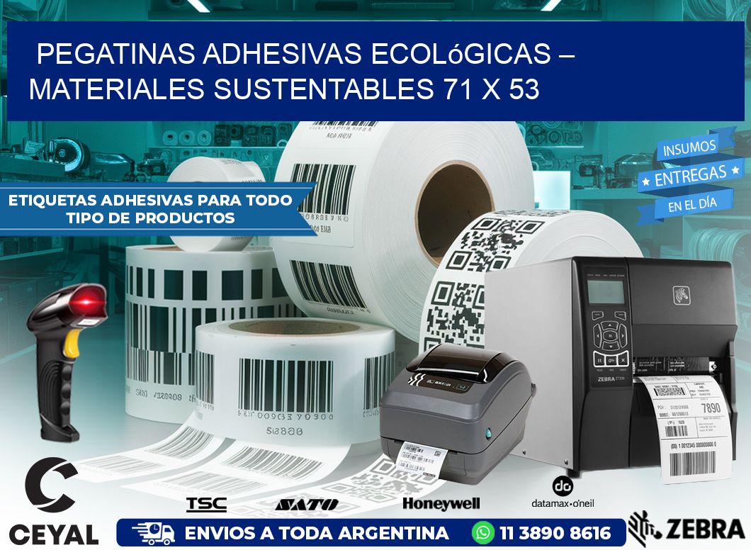 Pegatinas Adhesivas Ecológicas – Materiales Sustentables 71 x 53
