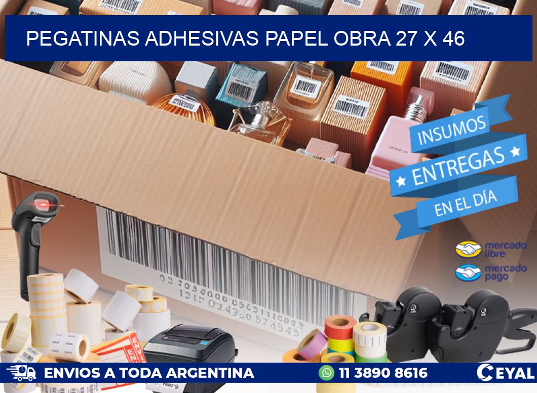 Pegatinas Adhesivas papel Obra 27 x 46