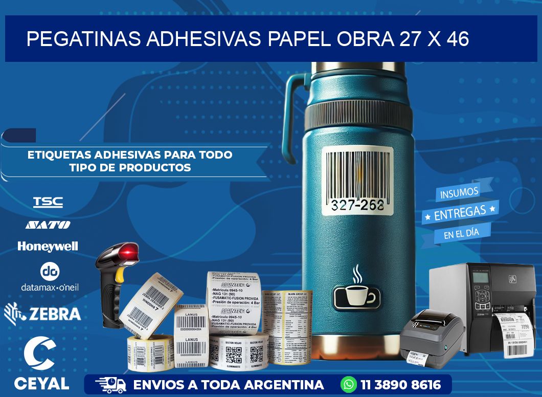 Pegatinas Adhesivas papel Obra 27 x 46