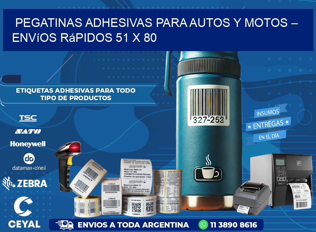 Pegatinas Adhesivas para Autos y Motos – Envíos Rápidos 51 x 80