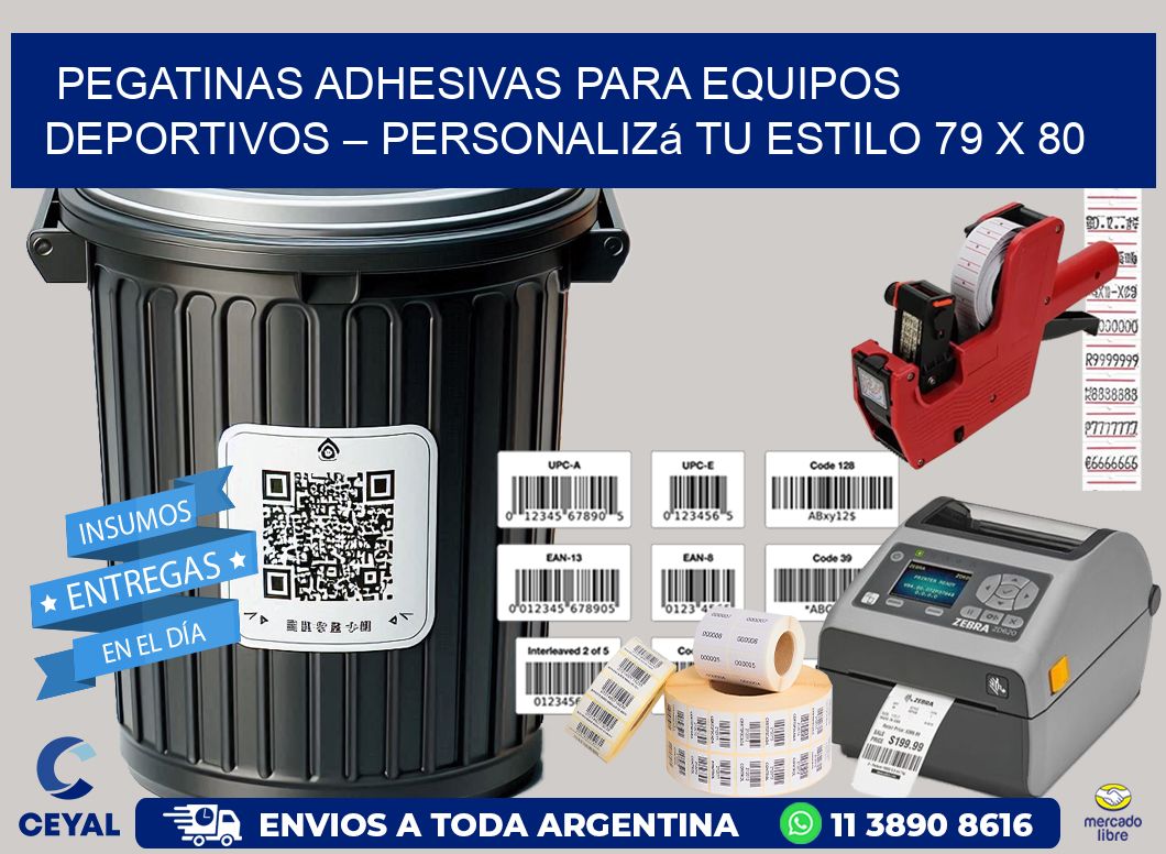 Pegatinas Adhesivas para Equipos Deportivos – Personalizá Tu Estilo 79 x 80