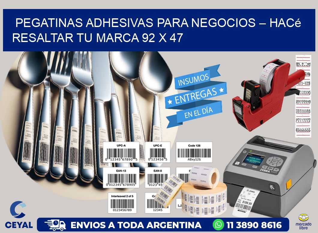 Pegatinas Adhesivas para Negocios – Hacé Resaltar Tu Marca 92 x 47