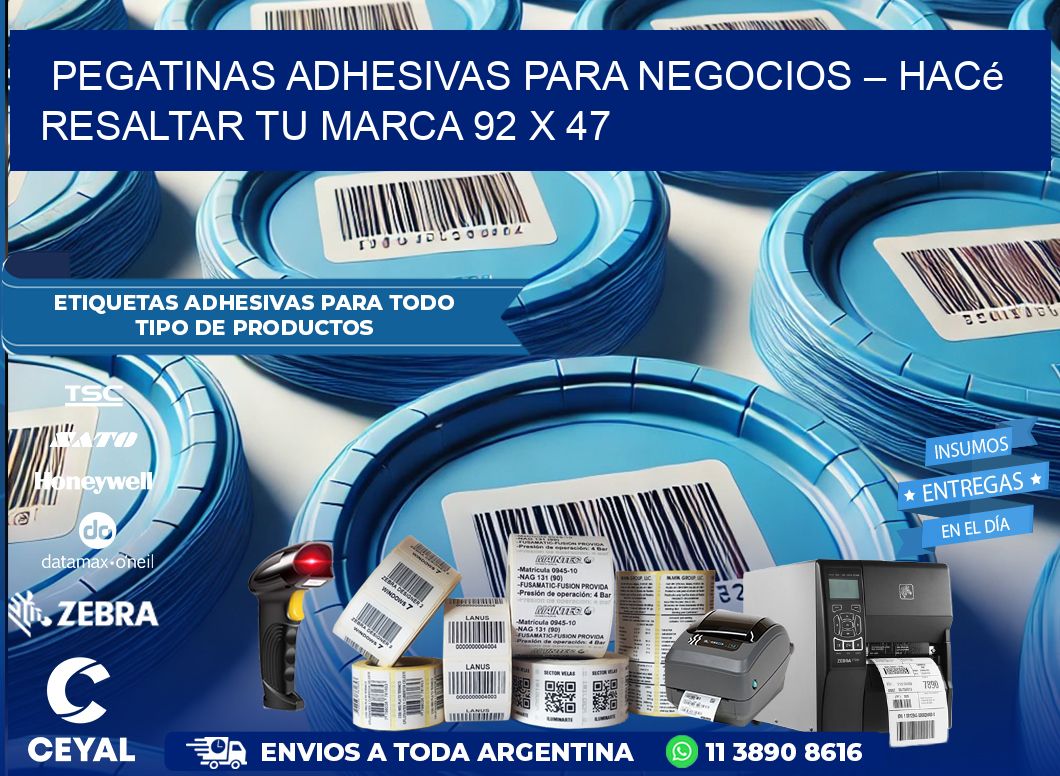 Pegatinas Adhesivas para Negocios – Hacé Resaltar Tu Marca 92 x 47