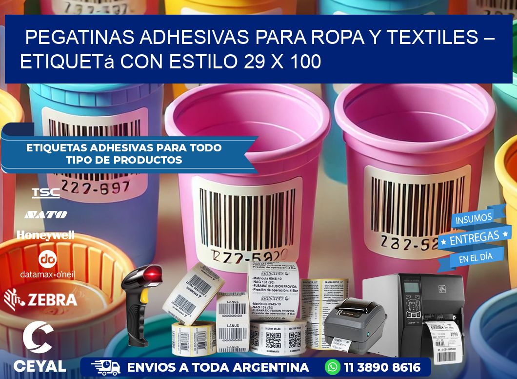 Pegatinas Adhesivas para Ropa y Textiles – Etiquetá con Estilo 29 x 100