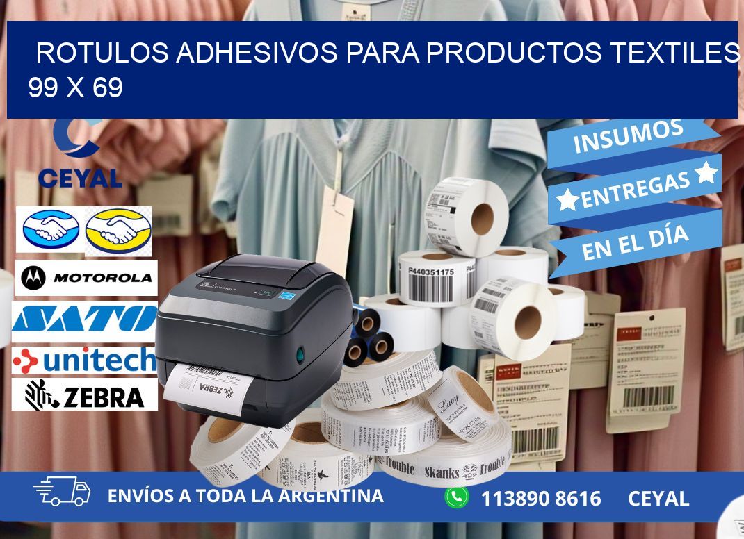 ROTULOS ADHESIVOS PARA PRODUCTOS TEXTILES 99 x 69