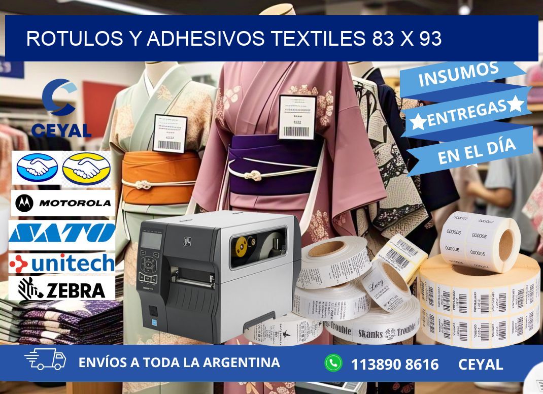 ROTULOS Y ADHESIVOS TEXTILES 83 x 93