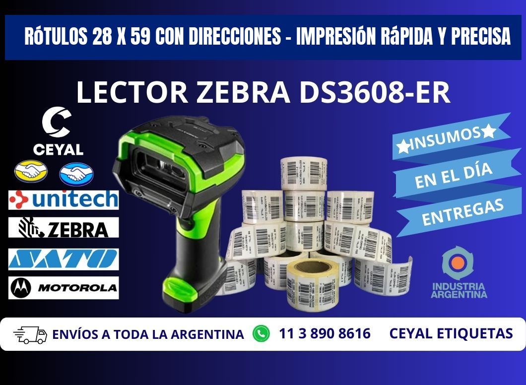 Rótulos 28 x 59 con Direcciones – Impresión Rápida y Precisa