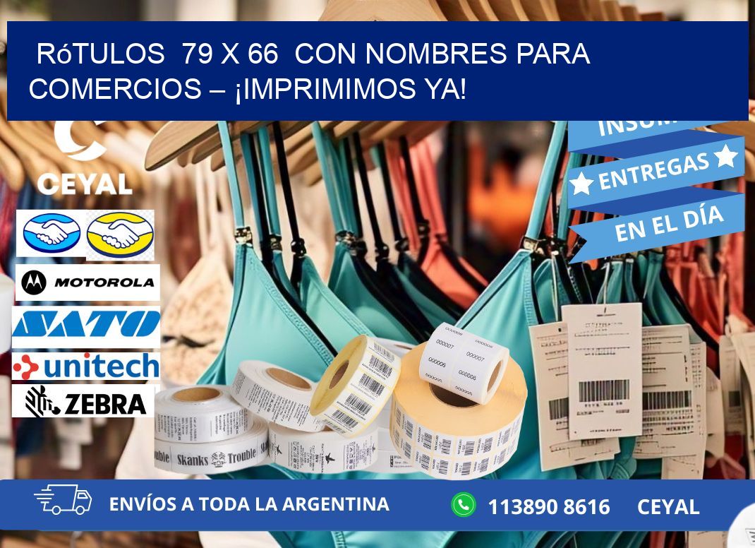 Rótulos  79 x 66  con Nombres para Comercios – ¡Imprimimos Ya!