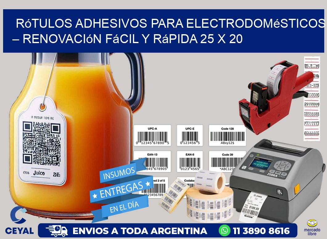 Rótulos Adhesivos para Electrodomésticos – Renovación Fácil y Rápida 25 x 20