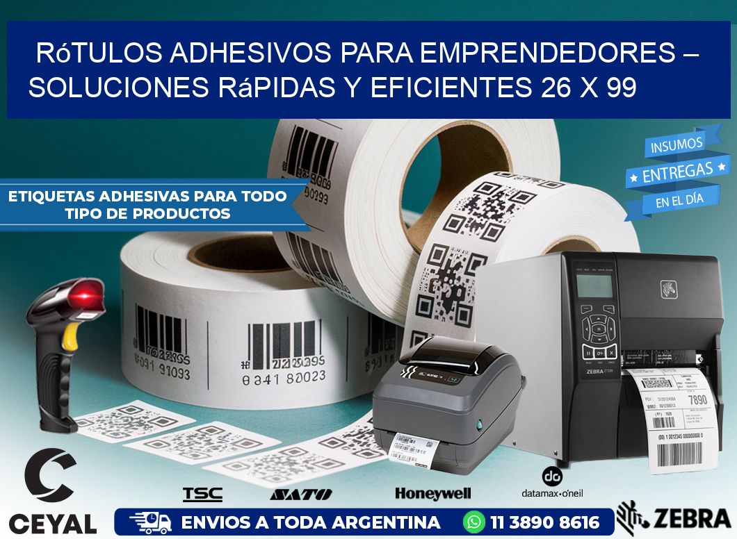 Rótulos Adhesivos para Emprendedores – Soluciones Rápidas y Eficientes 26 x 99