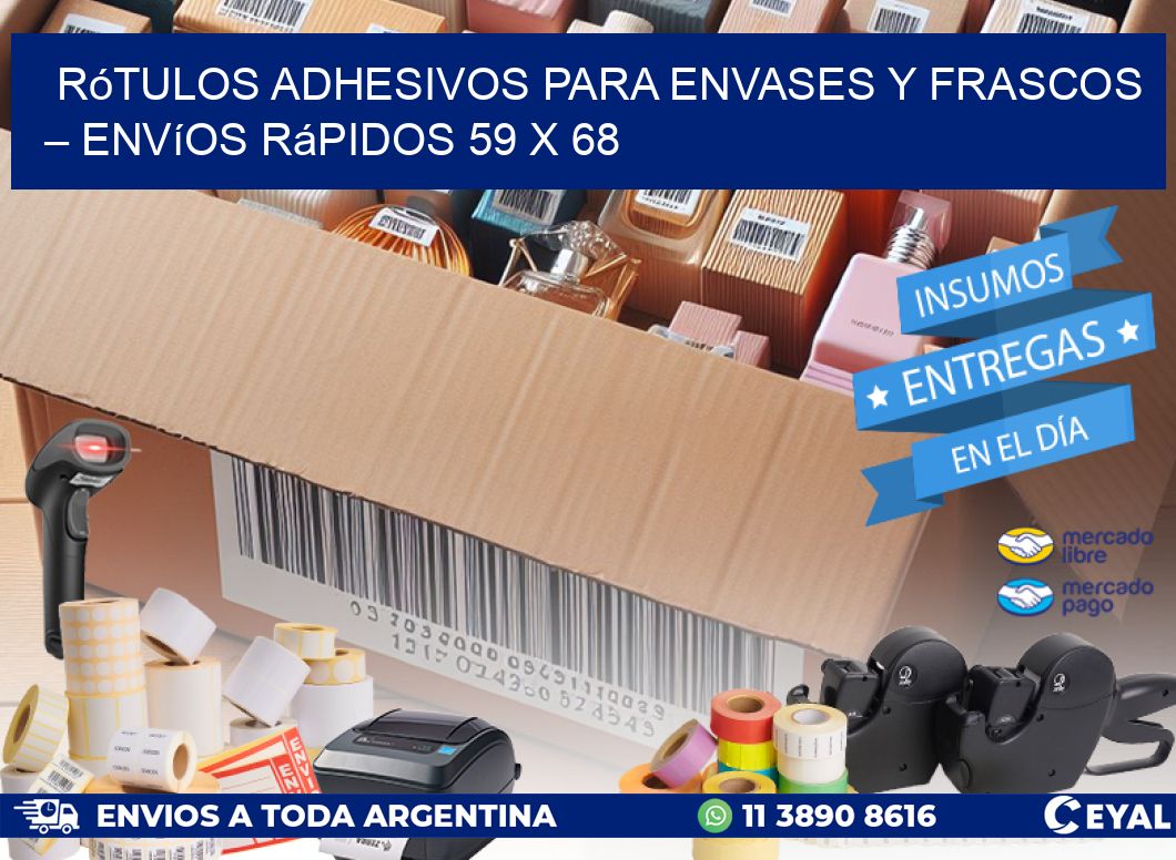 Rótulos Adhesivos para Envases y Frascos – Envíos Rápidos 59 x 68