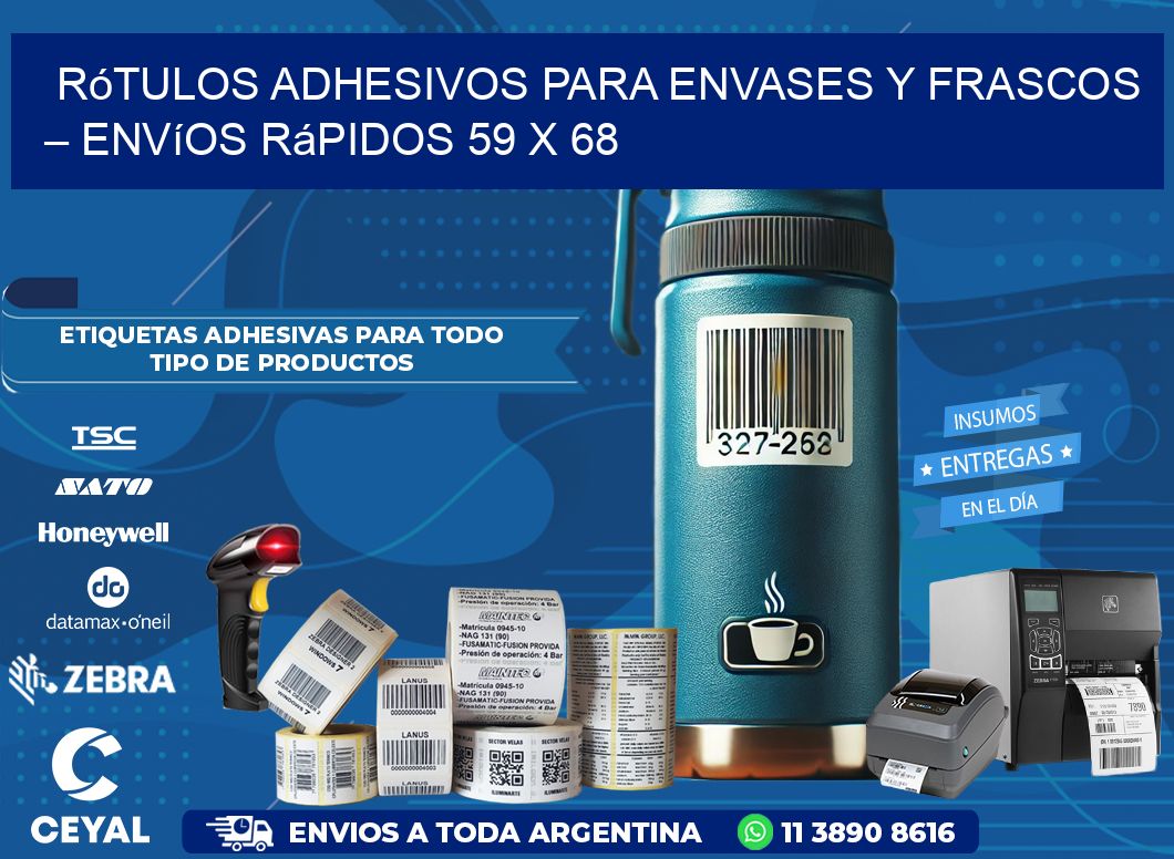 Rótulos Adhesivos para Envases y Frascos – Envíos Rápidos 59 x 68