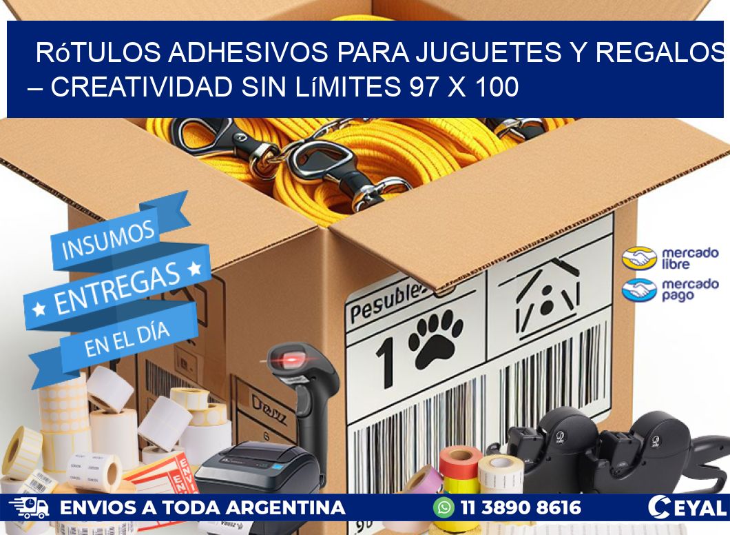 Rótulos Adhesivos para Juguetes y Regalos – Creatividad Sin Límites 97 x 100