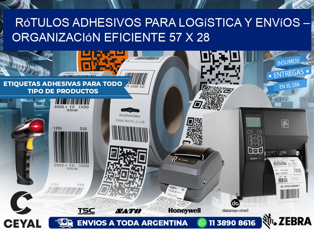 Rótulos Adhesivos para Logística y Envíos – Organización Eficiente 57 x 28