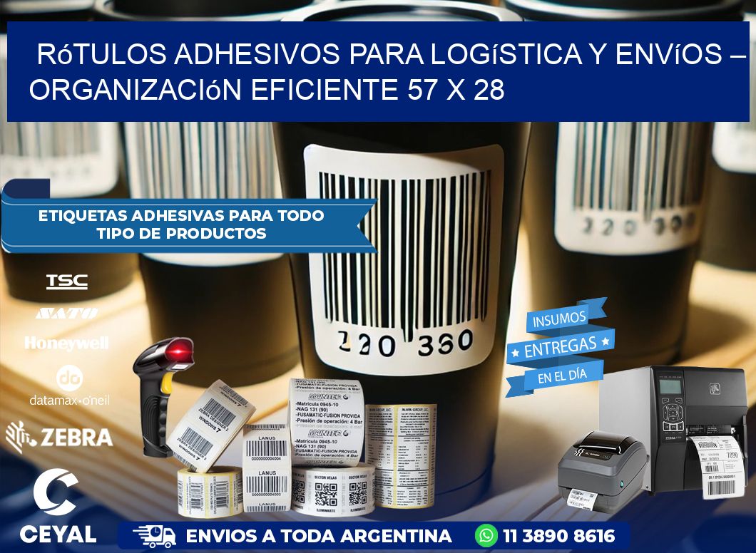 Rótulos Adhesivos para Logística y Envíos – Organización Eficiente 57 x 28