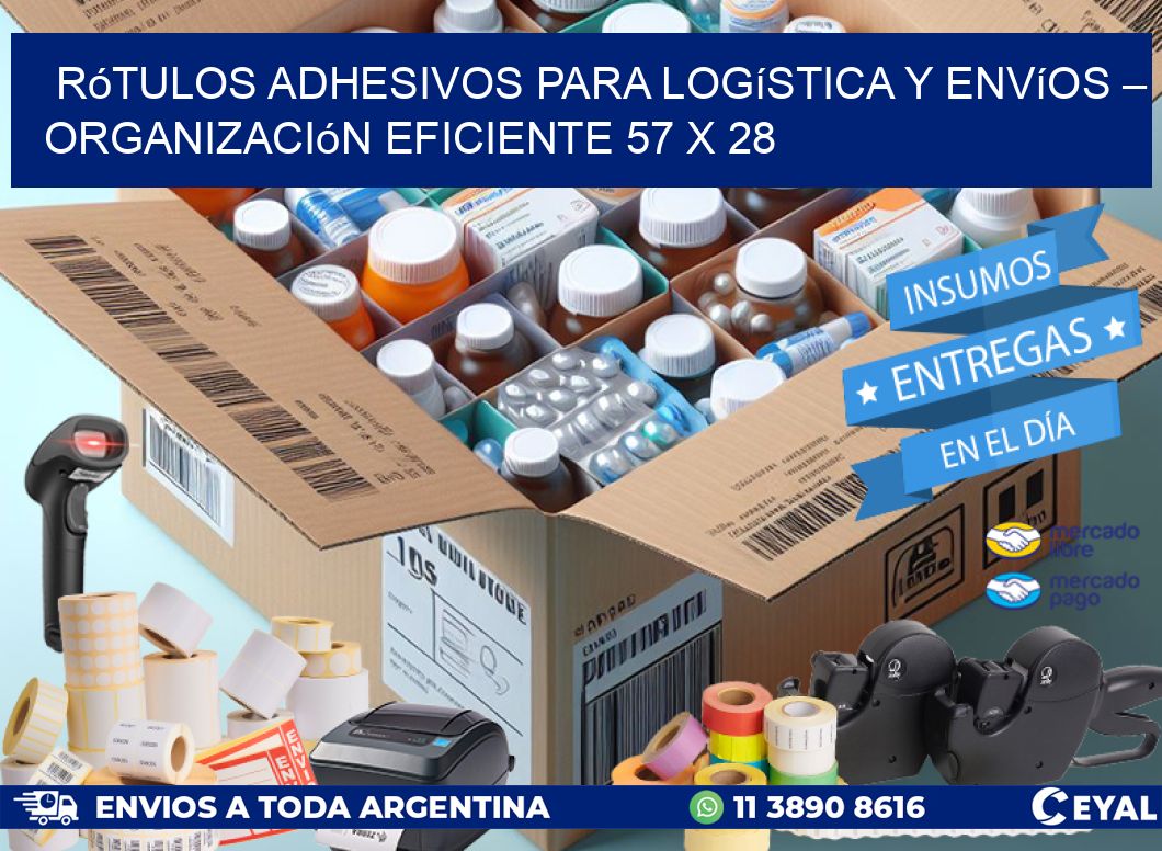 Rótulos Adhesivos para Logística y Envíos – Organización Eficiente 57 x 28