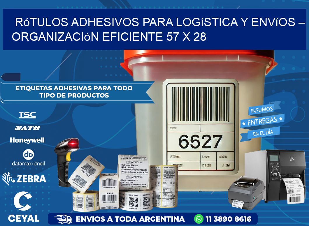 Rótulos Adhesivos para Logística y Envíos – Organización Eficiente 57 x 28