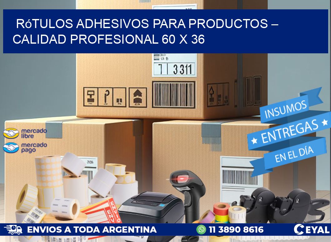 Rótulos Adhesivos para Productos – Calidad Profesional 60 x 36