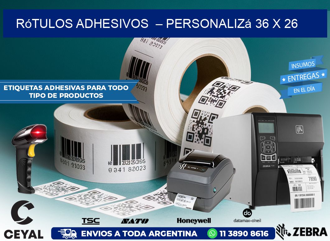 Rótulos Adhesivos  – Personalizá 36 x 26