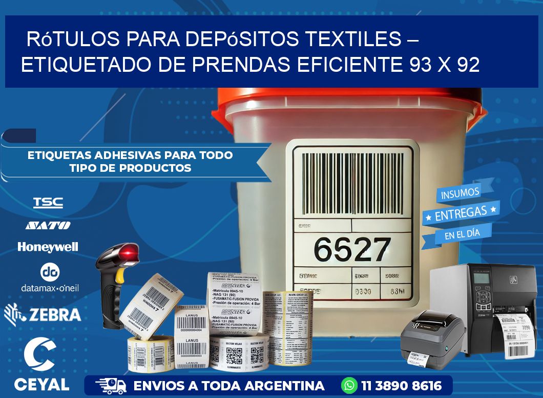 Rótulos para Depósitos Textiles – Etiquetado de Prendas Eficiente 93 x 92