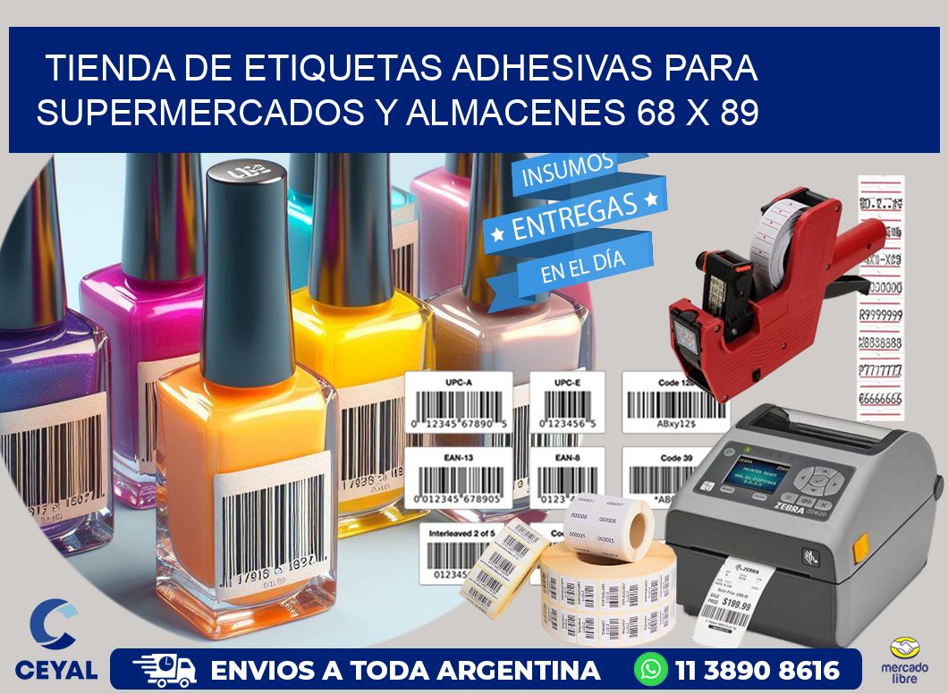 Tienda de Etiquetas Adhesivas para Supermercados y Almacenes 68 x 89