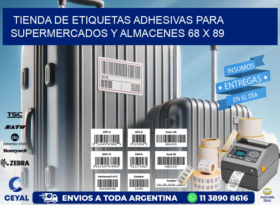 Tienda de Etiquetas Adhesivas para Supermercados y Almacenes 68 x 89